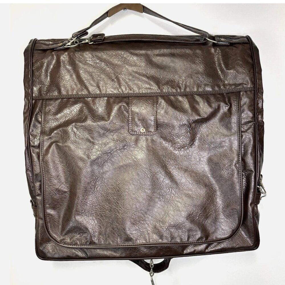 Rare SAMSONITE Leather Silhoutte VINTAGE Brown Hanging Garment Luggage Bag